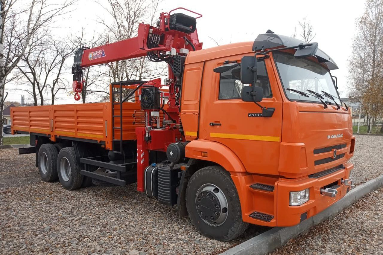 Фото №1: Бортовой автомобиль с крано-манипуляторной установкой 6590-160723-48 на шасси КАМАЗ 65115-3094-48